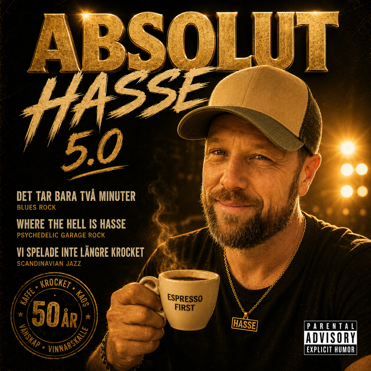 Absolut Hasse 5.0 — skivomslag till kvällens spellista
